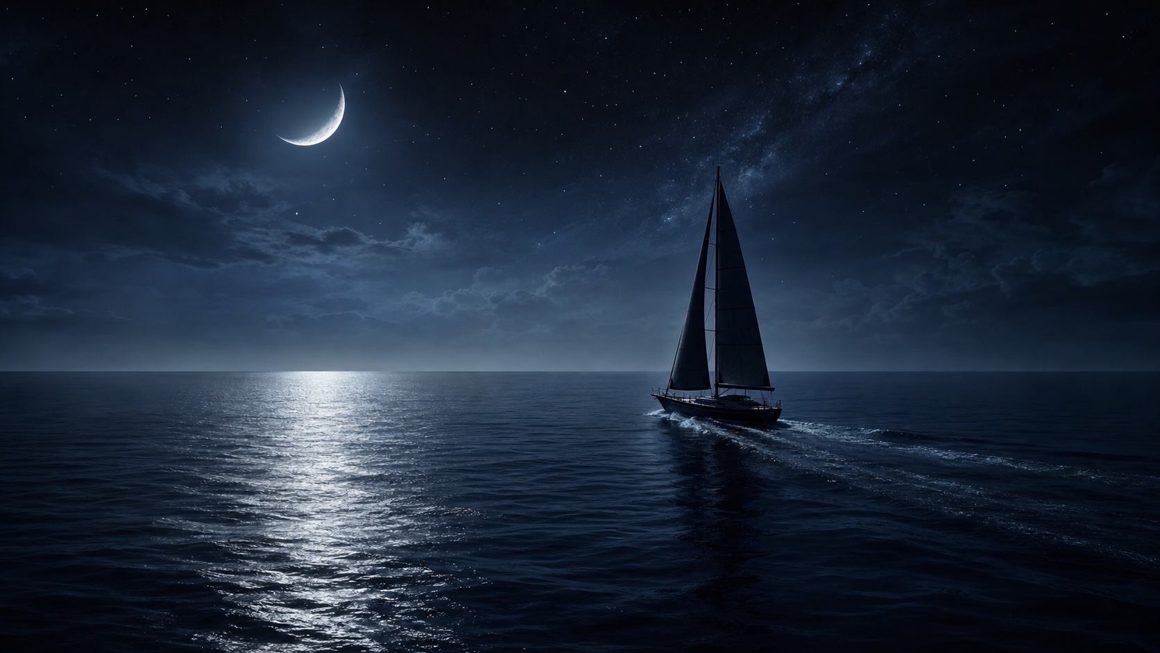 Boats dark mode wallpaper 1