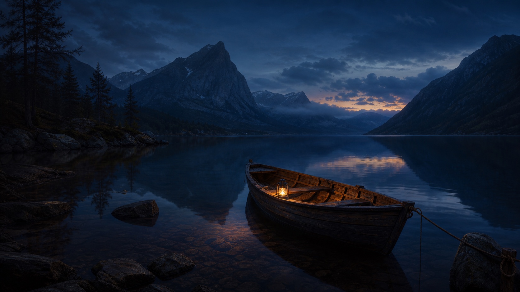 Boats dark mode wallpaper 2