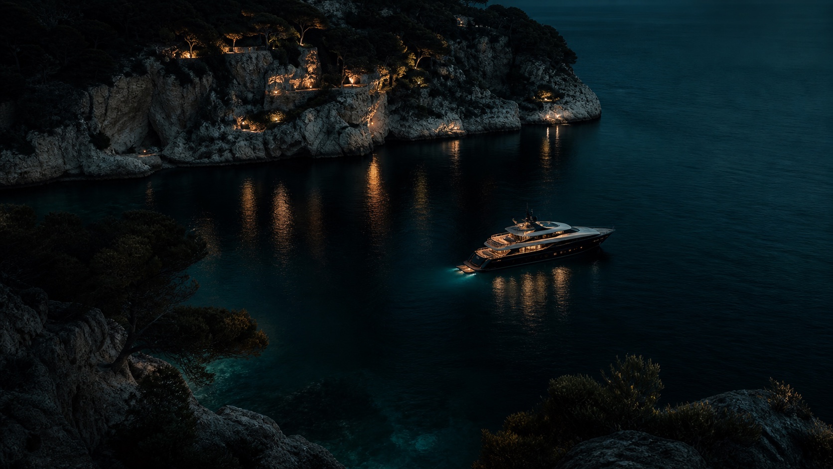 Boats dark mode wallpaper 4