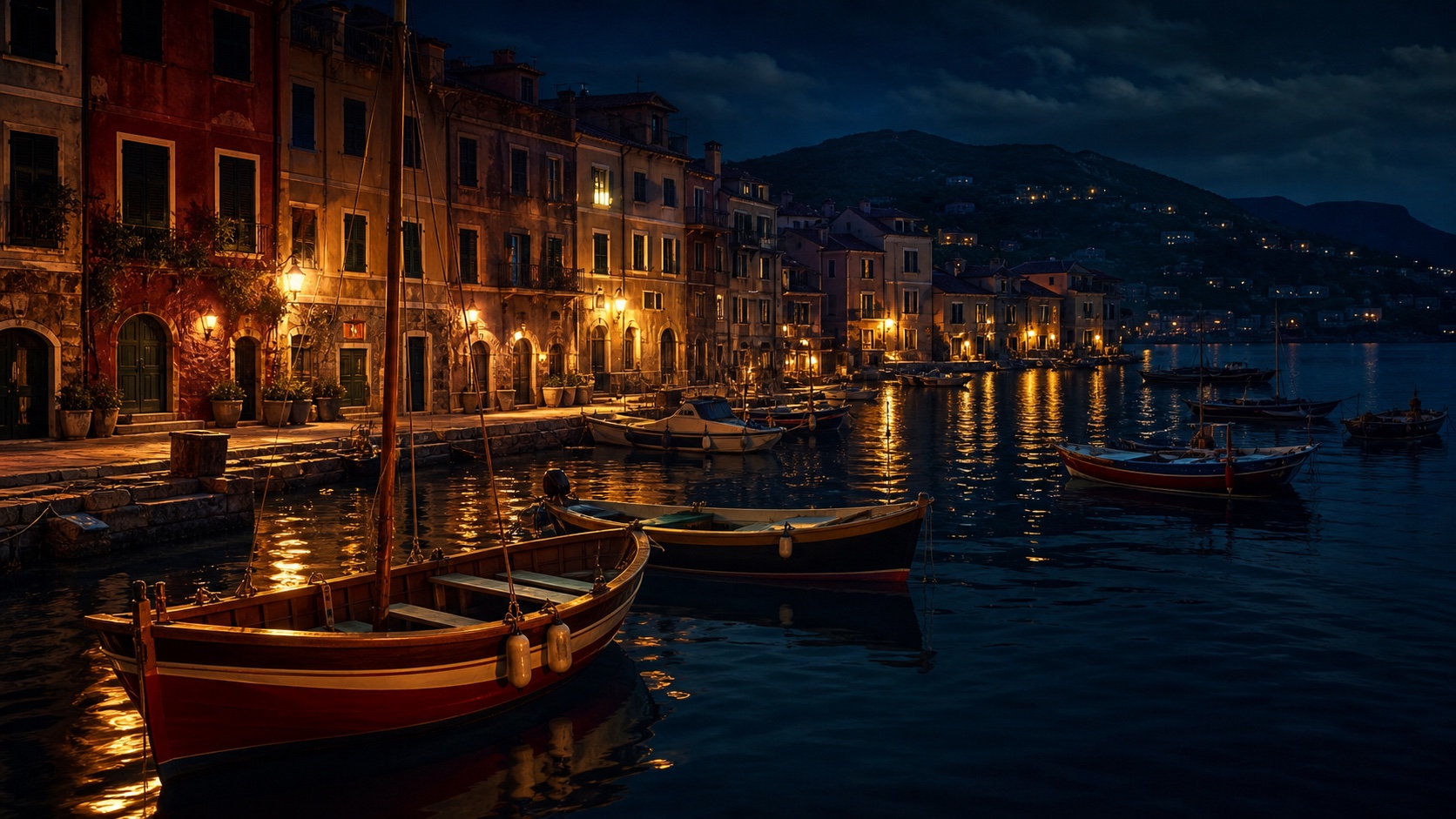Boats dark mode wallpaper 5