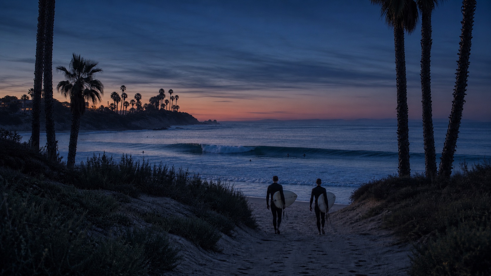 California Summer dark mode wallpaper 1