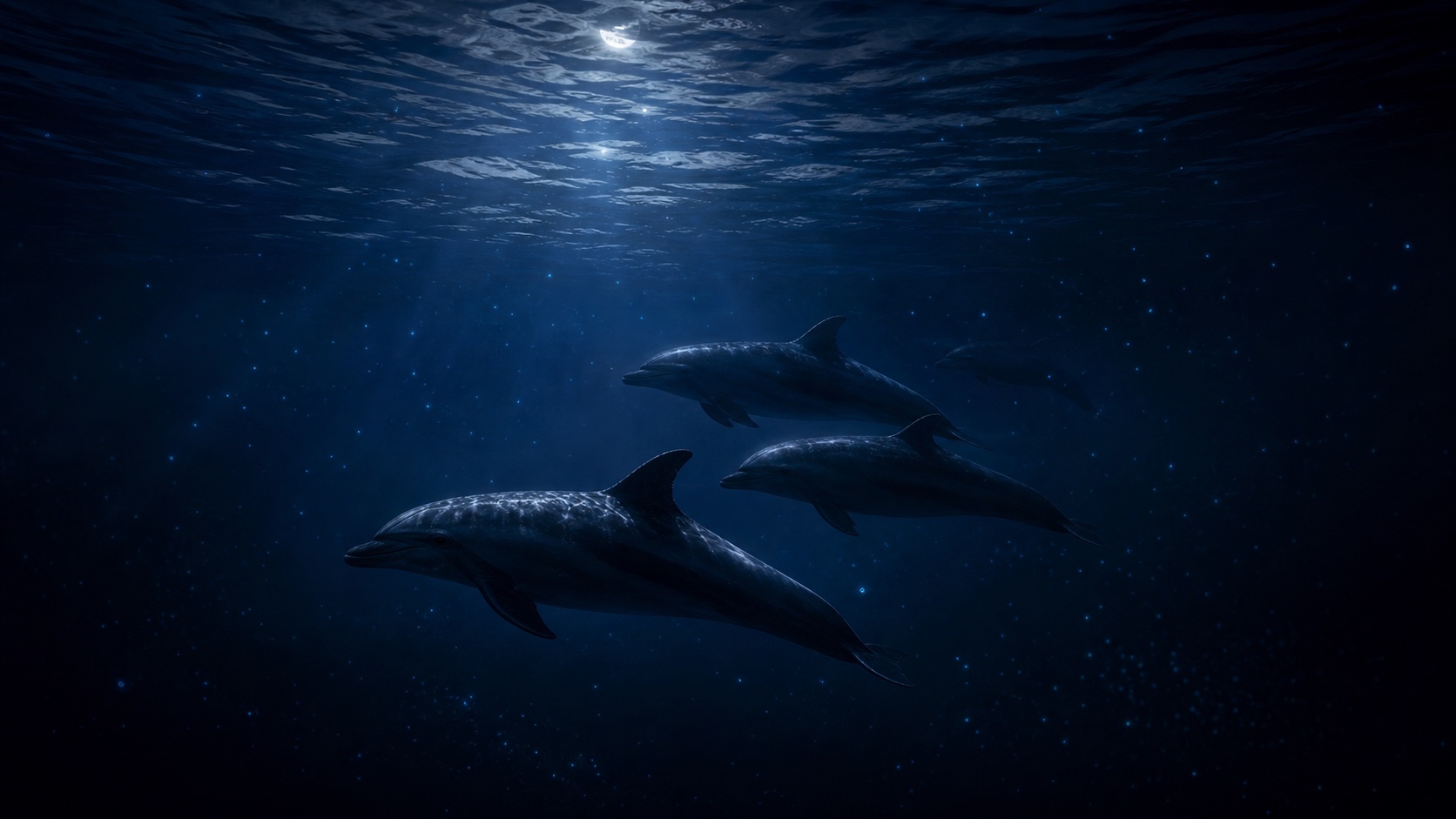 Dolphins dark mode wallpaper 1