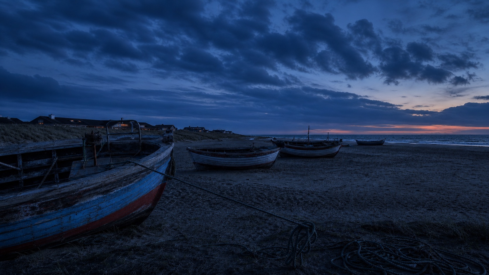 Klitmøller Coast dark mode wallpaper 3