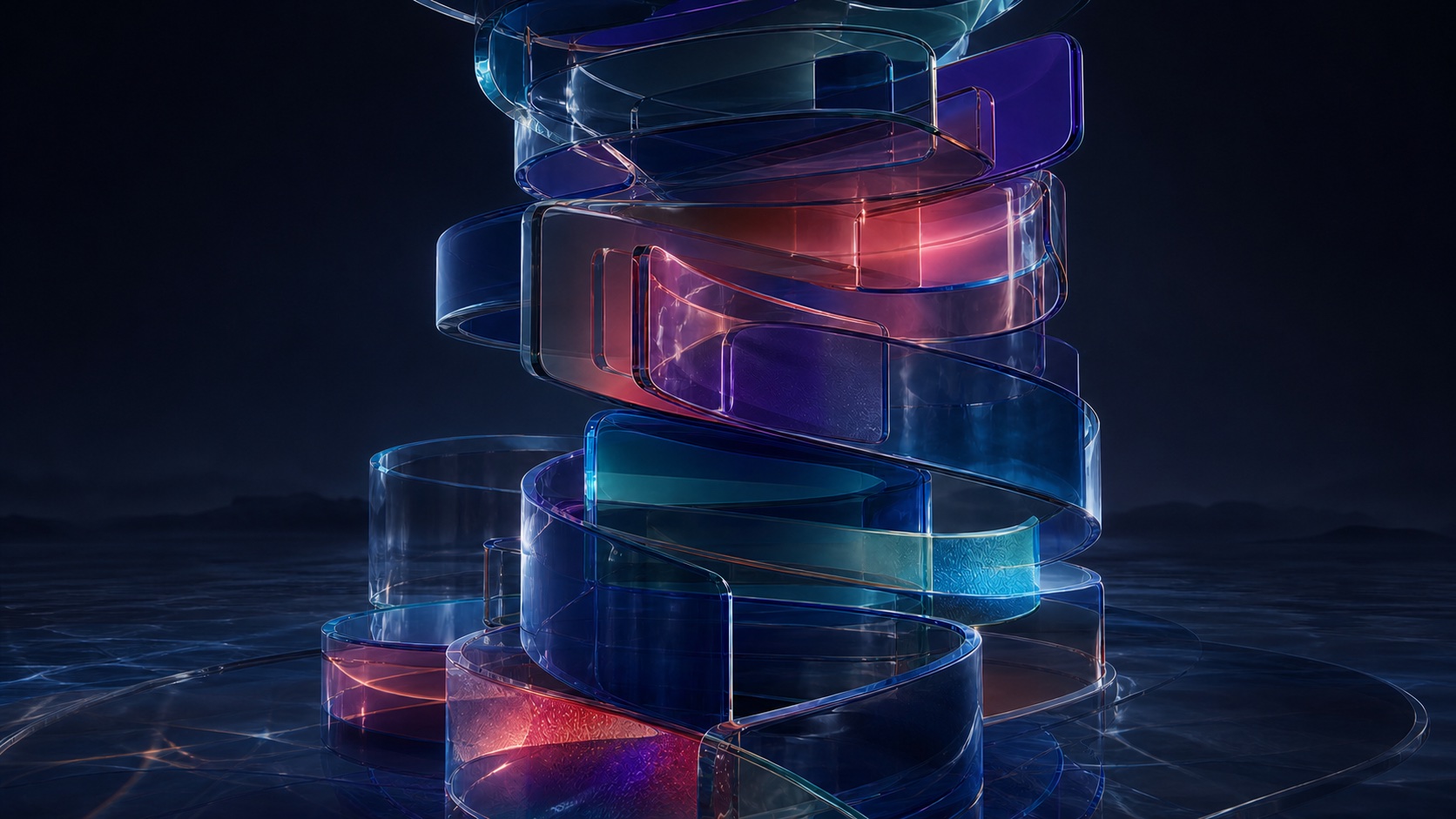 Liquid Layers dark mode wallpaper 3