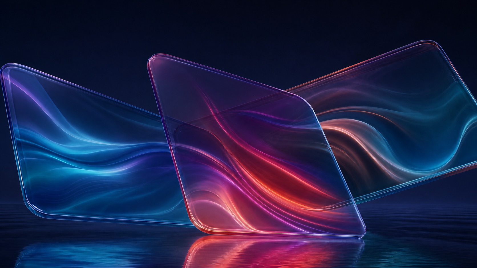 Liquid Layers dark mode wallpaper 5
