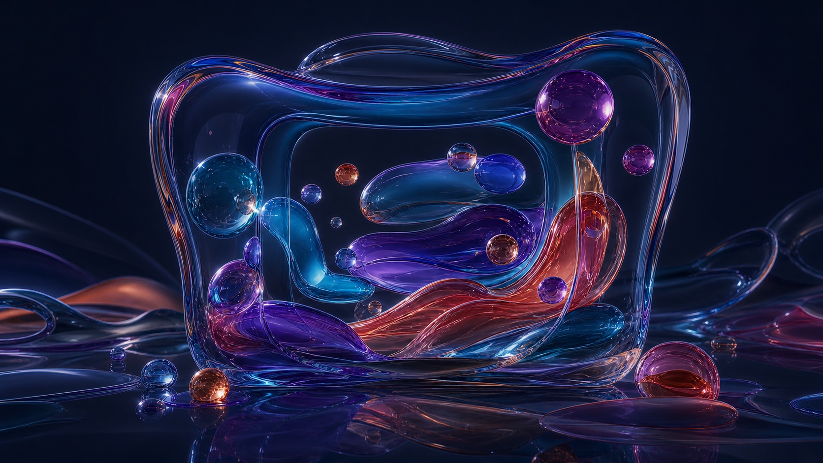 Liquid Layers dark mode wallpaper 6