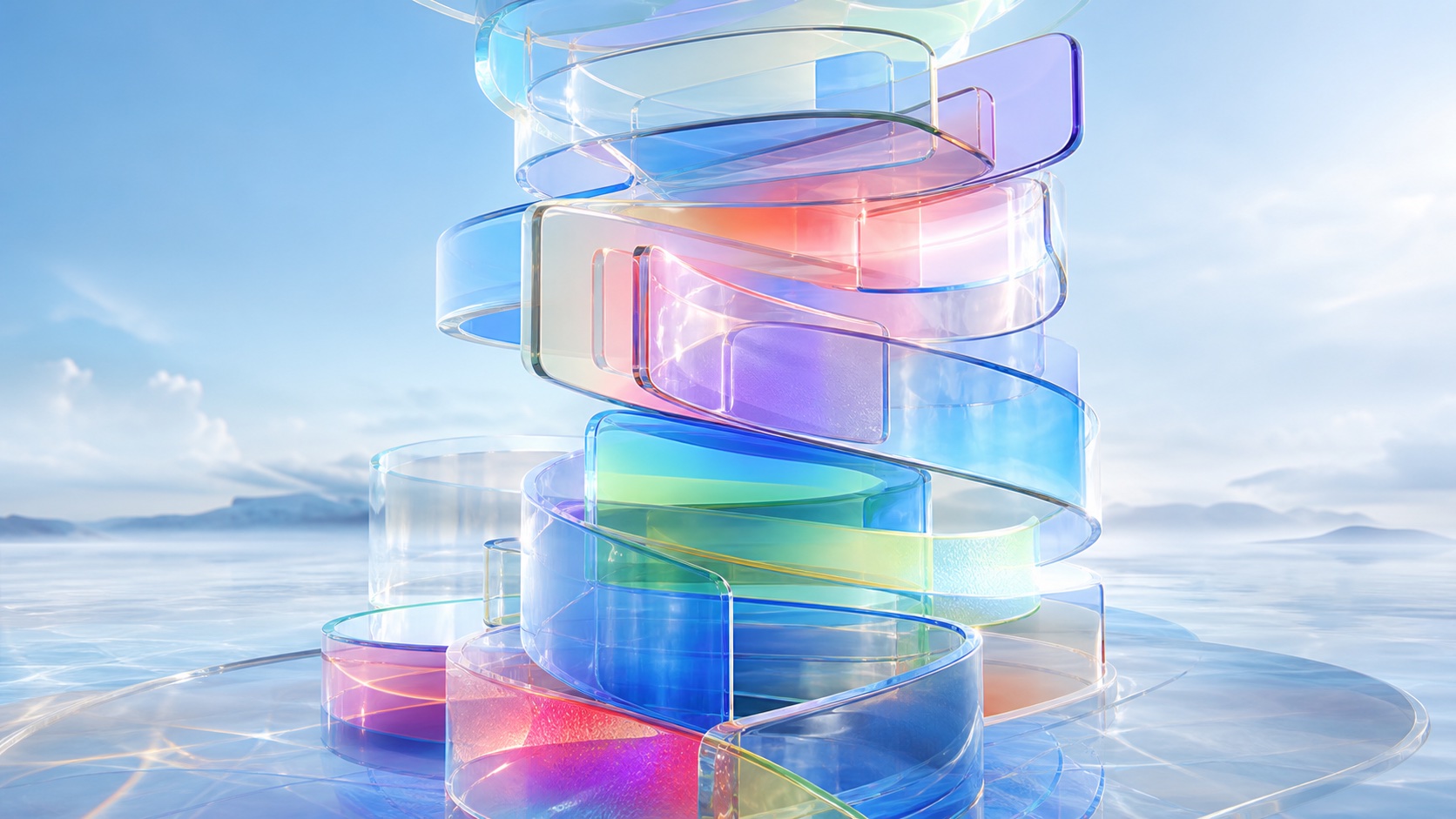 Liquid Layers light mode wallpaper 3