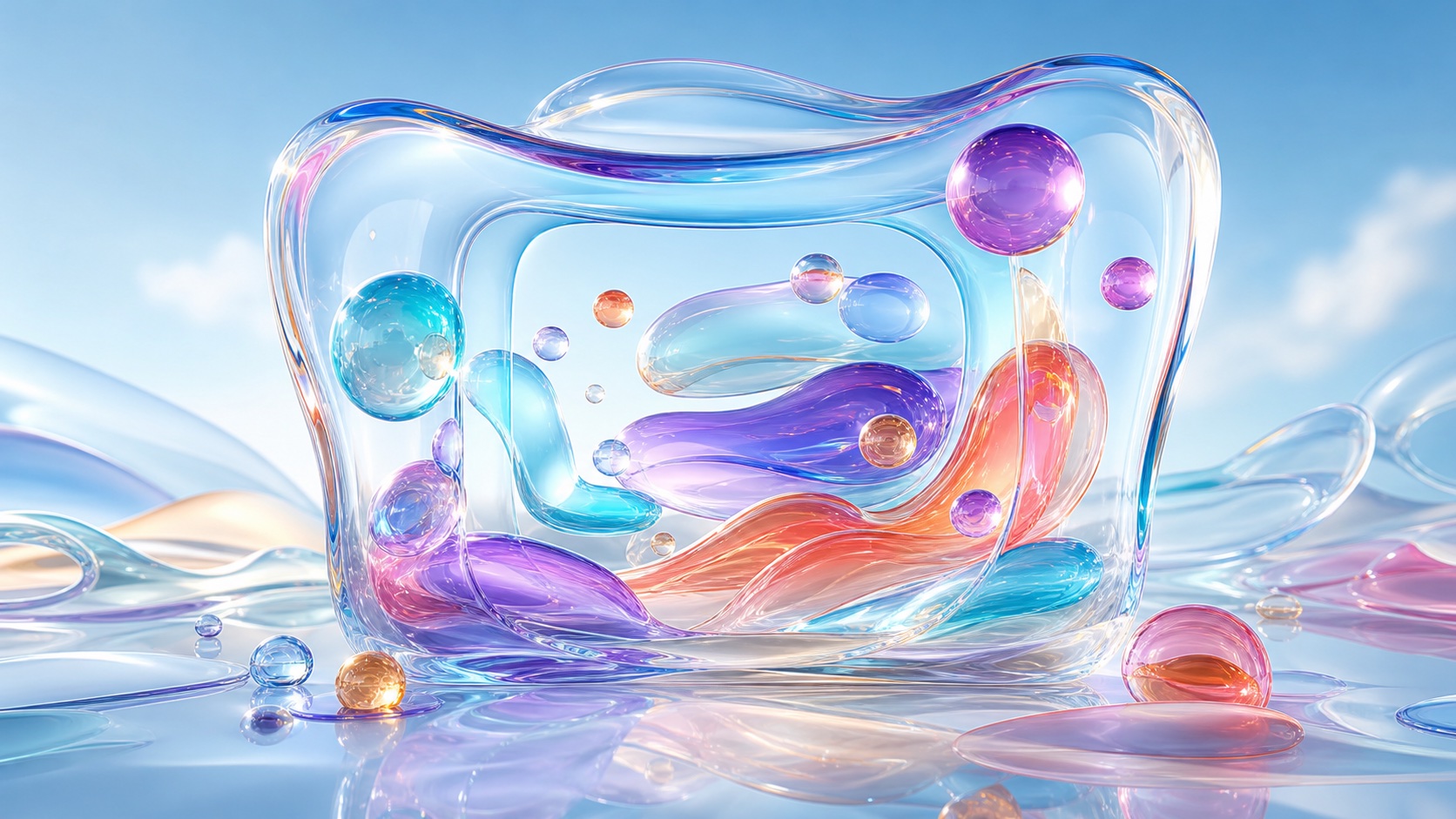 Liquid Layers light mode wallpaper 6