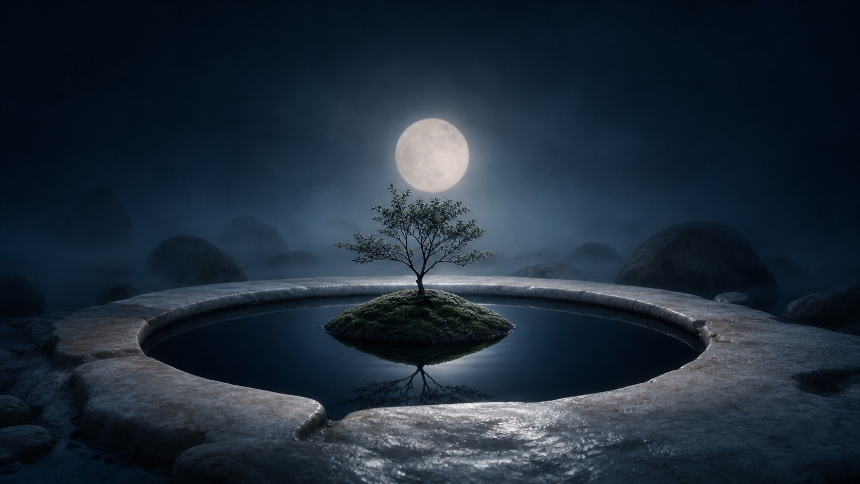 Soft Habitat dark mode wallpaper 1
