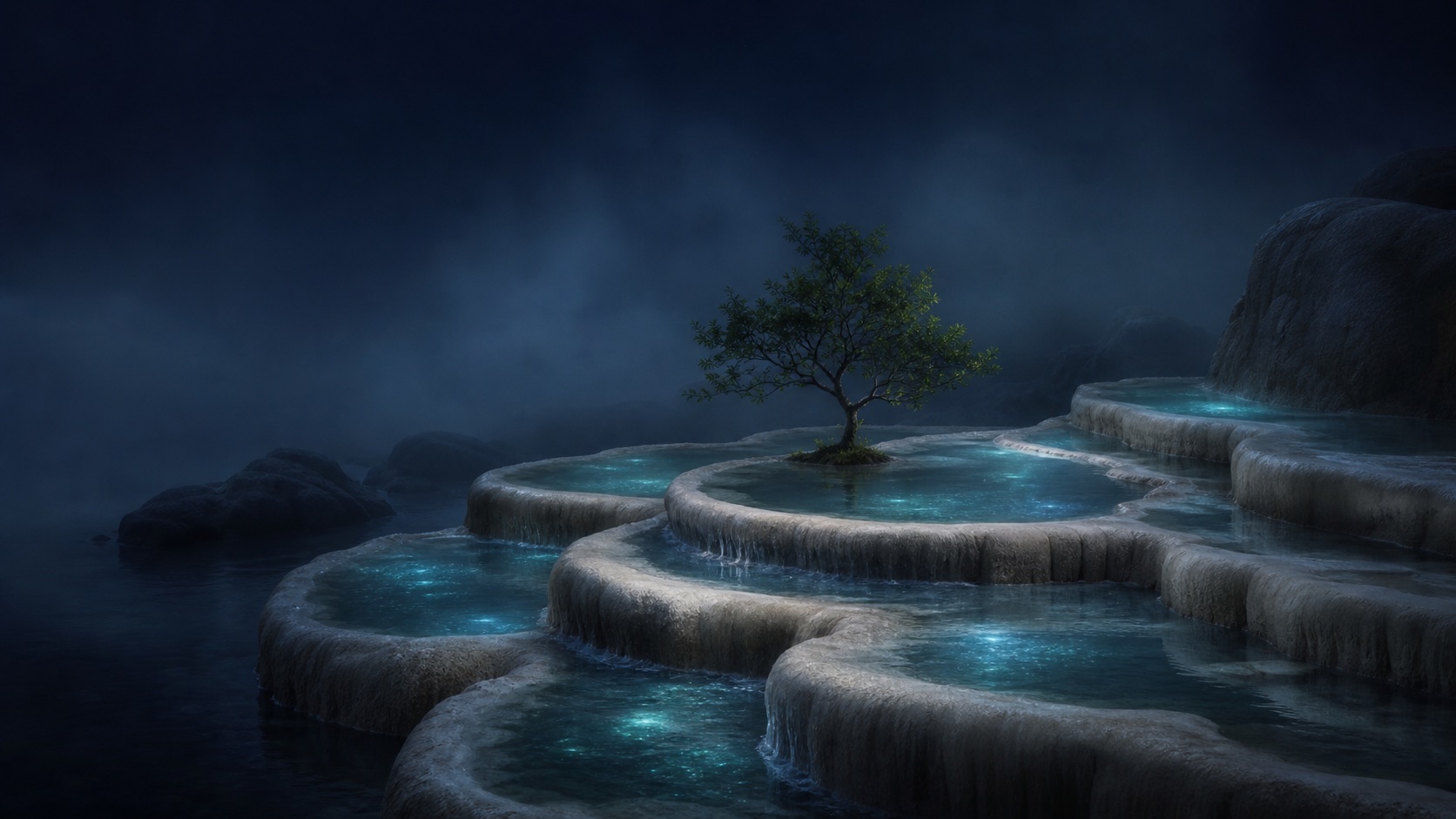 Soft Habitat dark mode wallpaper 3
