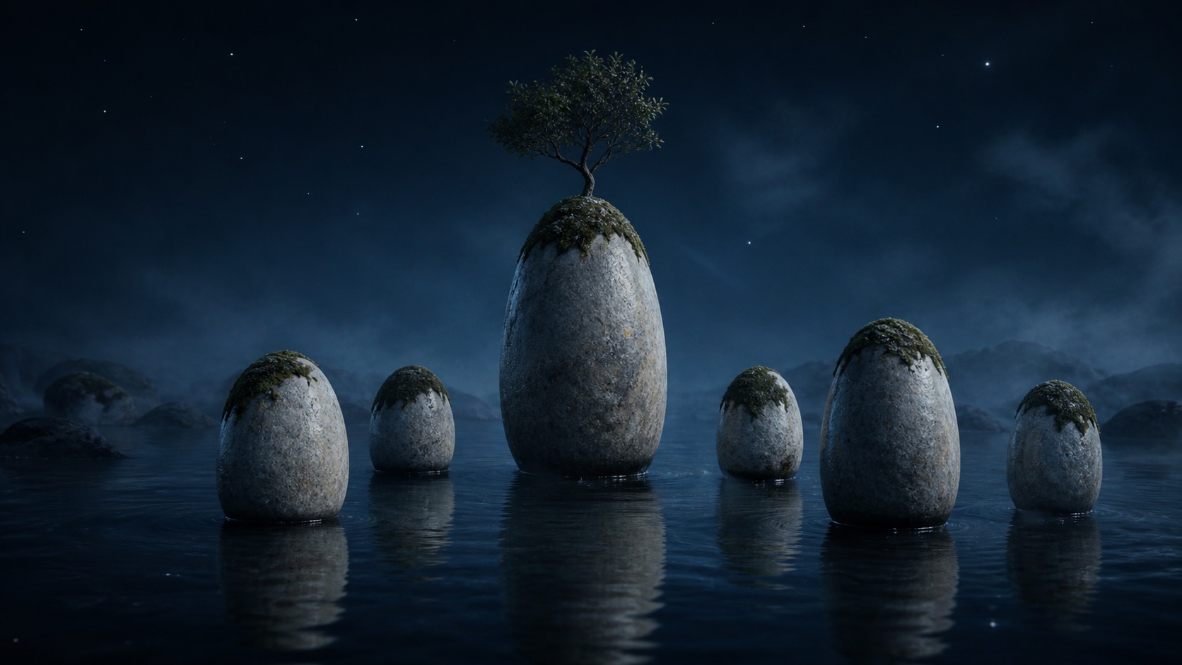Soft Habitat dark mode wallpaper 4