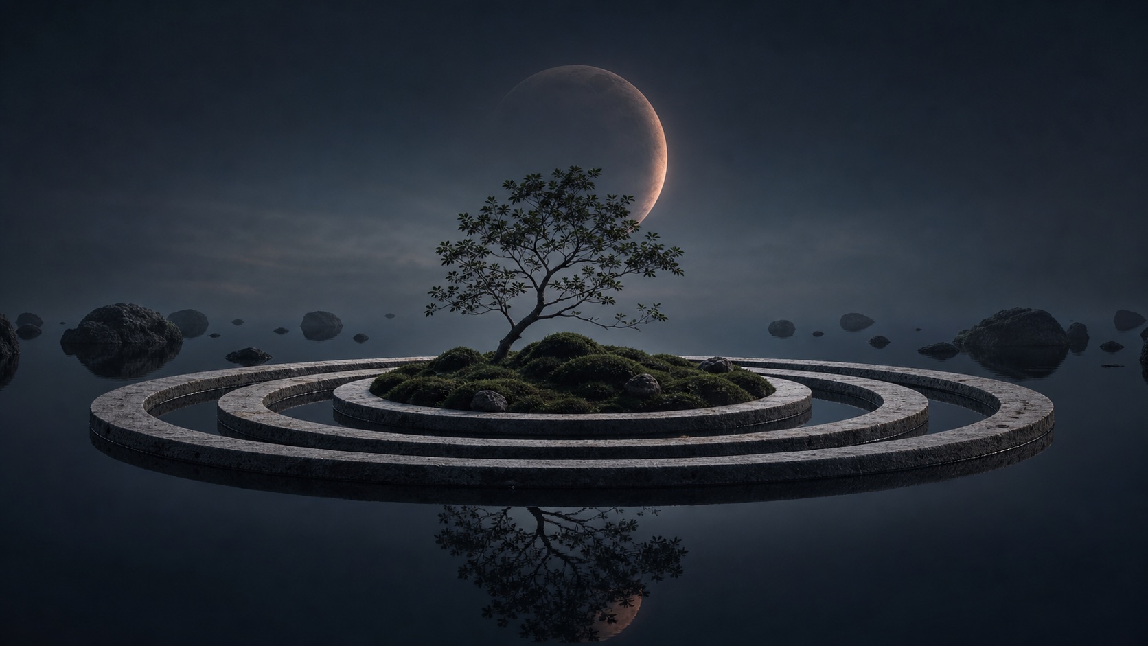 Soft Habitat dark mode wallpaper 6