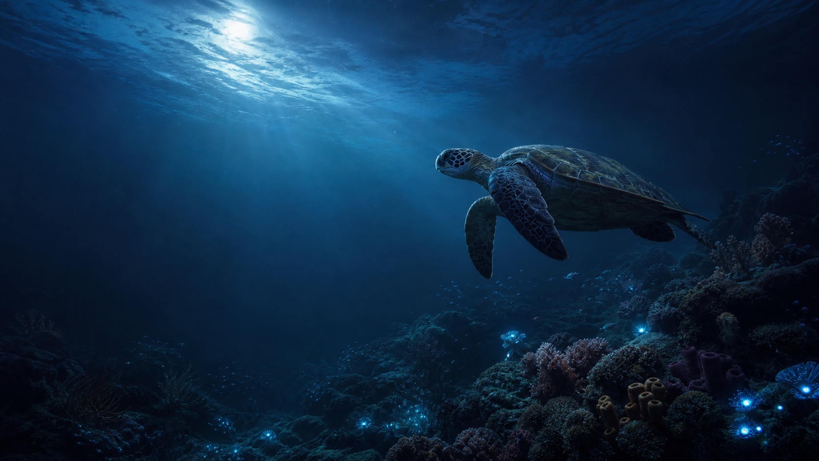 Ocean Life dark mode wallpaper 1