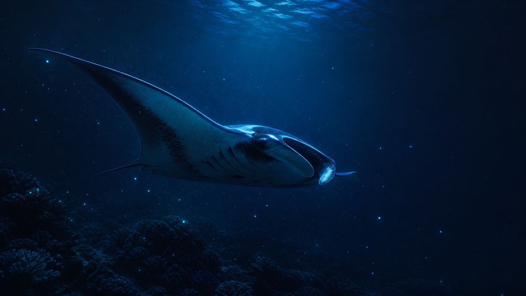 Ocean Life dark mode wallpaper 2